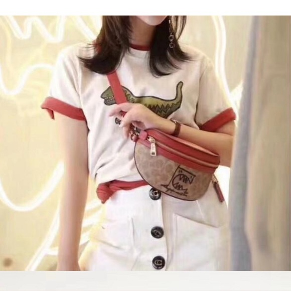 Coach Handbags - Coach Trendy graffiti designer Signature‎ Monogram Retro fanny style belt bag
